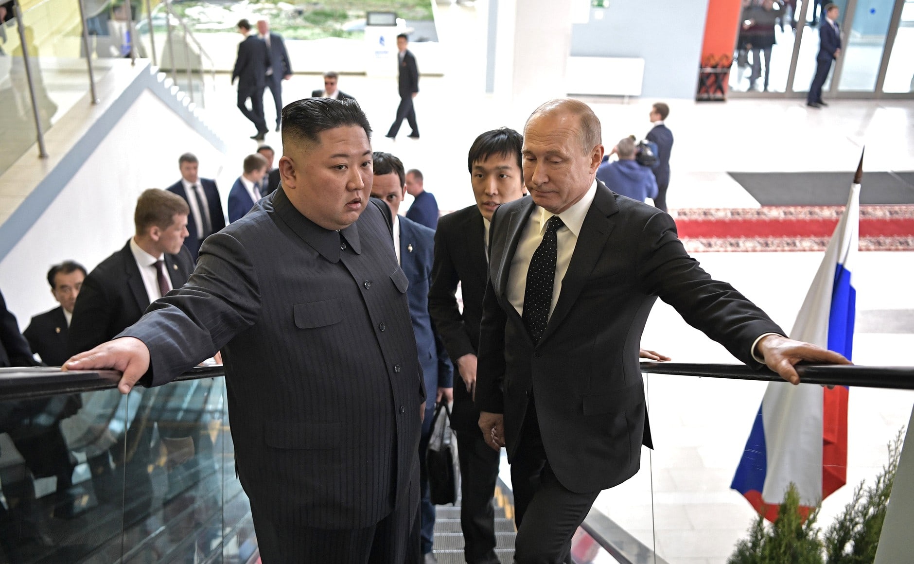 Vladimir Putin and Kim Jong-un